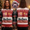 Formula 1 F1 Racing Car Red Checkered Pattern 2026 Knitted Ugly Christmas Sweater Formula 1 F1 Racing Car Red Checkered Pattern 2026 Knitted Ugly Christmas Sweater