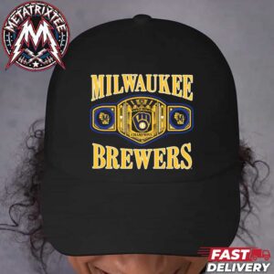 First World Series In Milwaukee Brewers Franchise History MLB Champions 2026 World Series Homage Black Champs Belt Classic Cap Snapback Hat