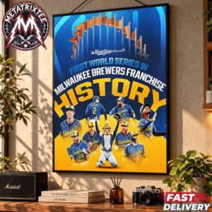 First World Series In Milwaukee Brewers Franchise History MLB Champions 2026 World Series Premium Poster Canvas