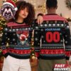 Five Finger Death Punch Skull Red Hand Knuckle Duster Happy Fucking Holidays 2026 Knitted Ugly Christmas Sweater