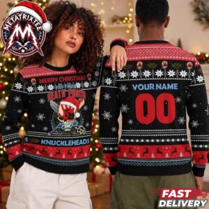 Five Finger Death Punch Santa Skull Knuckleheads Reindeer Pattern 2026 Knitted Ugly Christmas Sweater
