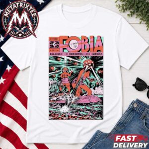 Fobia x Yurex Omazkin x Mercadorama Mexico City 2026 Two Night Live At The Palacio de los Deportes On Friday October 23 2026 White T-Shirt