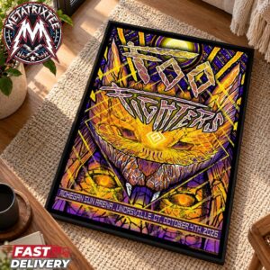 Foo Fighters Tonight Mohegan Sun Arena Poster Art Brad Klausen For Uncasville Connecticut On October 4th Take Cover Tour 2026 Premium Poster Canvas