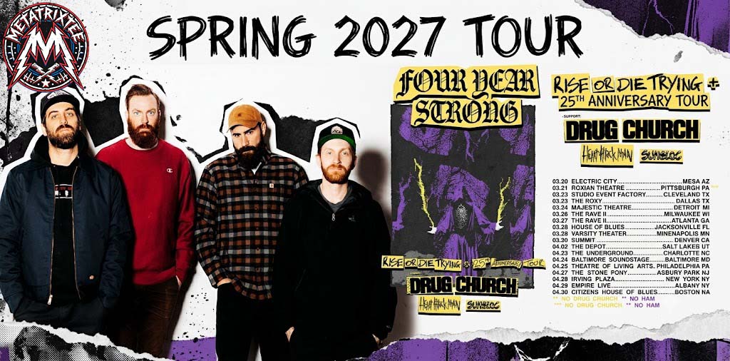 Four Year Strong Announce 2027 Tour Celebrating 25 Years as a Band and 20 Years of ‘Rise or Die Trying’