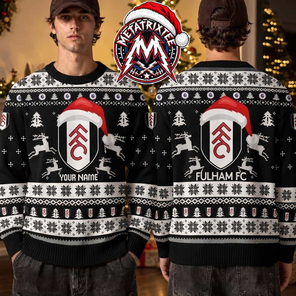 Fulham FC Santa Hat Logo Reindeer Snowflake Knitted 2026 Personalized Christmas Ugly Christmas Sweater Gift For Men And Women Fulham FC Santa Hat Logo Reindeer Snowflake Knitted 2026 Personalized Christmas Ugly Christmas Sweater Gift For Men And Women