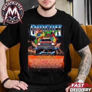 Gideon Band x Vans Warped Tour Orlando 2026 Concert Poster 4X4 Truck Lineup On Sunday November 15th Short Black T-Shirt
