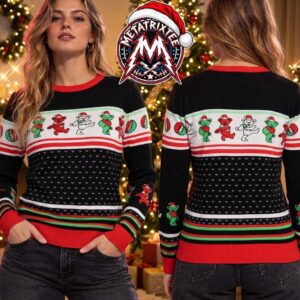 Grateful Dead Dancing Bears Santa Claus Hat Fair Isle Dot Pattern Ugly Christmas Sweater Gift For Holiday 2026