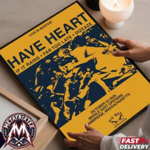 Have Heart Live In Boston 2026 Concert Poster For Middle East Upstairs Hardcore In Cambridge Massachusetts On October 23 2026 Premium Poster Canvas