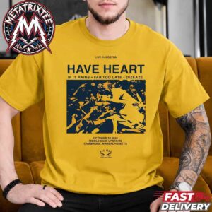 Have Heart Live In Boston 2026 Concert Poster For Middle East Upstairs Hardcore In Cambridge Massachusetts On October 23 2026 Vintage T-Shirt