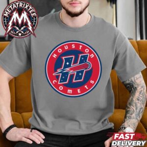 Houston Comets WNBA A New Era Begins Logo 2027 Comets Sportiqe Carter Short Grey T-Shirt