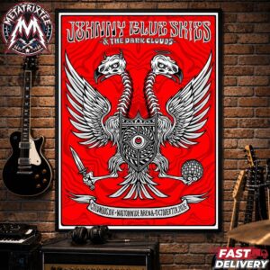 Johnny Blue Skies Columbus Mutiny for the Masses Tour 2026 Show Poster Forthe Nationwide Arena In OH On October 7TH 2026 And The Dark Clouds Poster Canvas