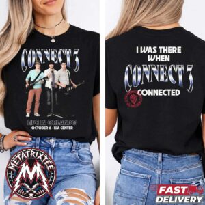 Jonas Brothers Orlando FL 2026 Connect 3 Merch Tee For Kia Center On October 6th The Burning Up All Over Again 2026 Two Sided Black T-Shirt