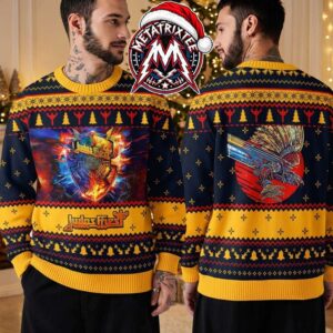 Judas Priest Heavy Metal Fire Shield Screaming For Vengeance Eagle Ugly Christmas Sweater Gift For Holiday 2026