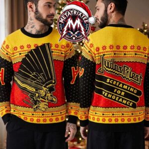 Judas Priest Screaming For Vengeance Eagle Heavy Metal 2026 Knitted Ugly Christmas Sweater
