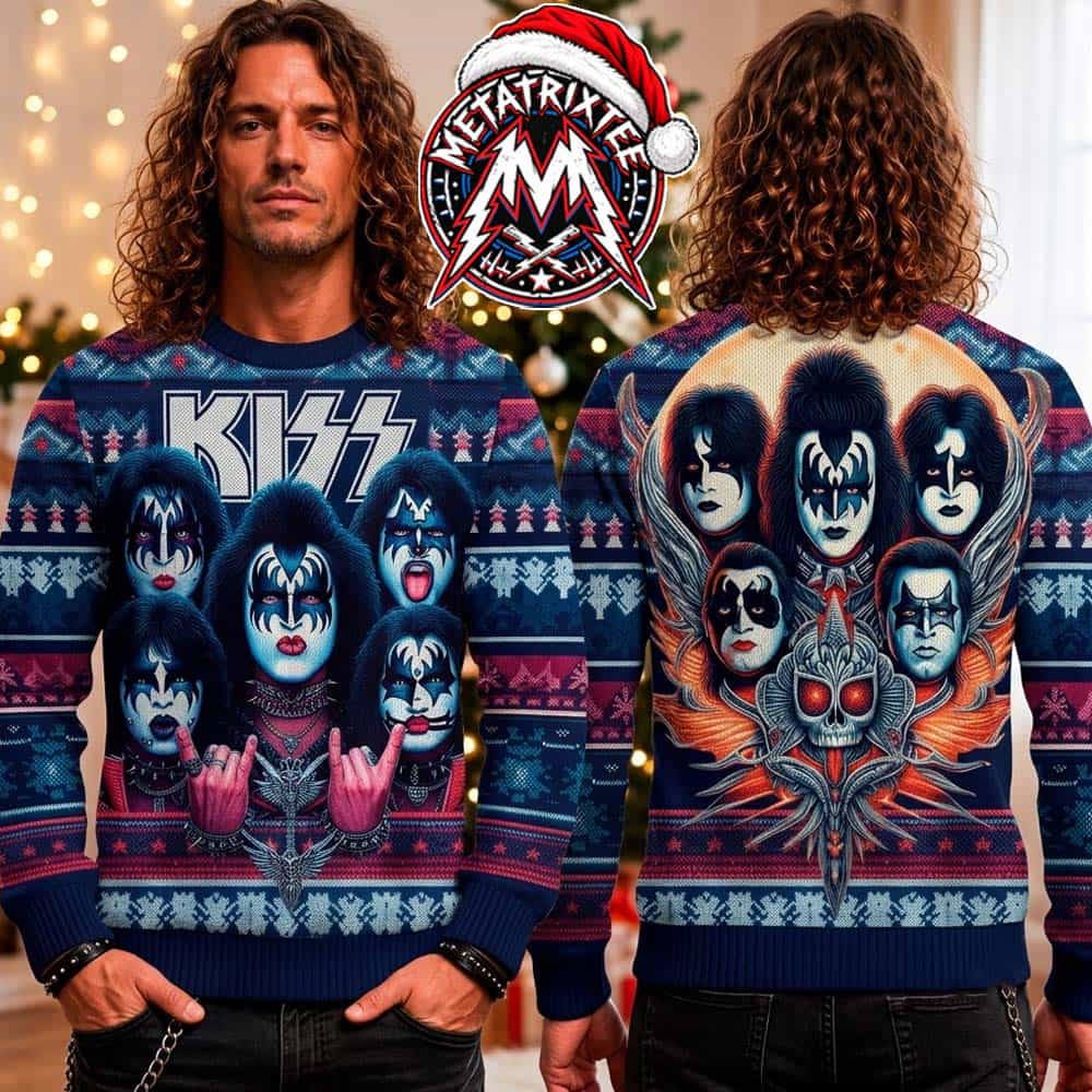 KISS Band Vintage Rock And Roll Christmas Pattern XMAS Collectors Edition Ugly Christmas Sweater KISS Band Vintage Rock And Roll Christmas Pattern XMAS Collectors Edition Ugly Christmas Sweater