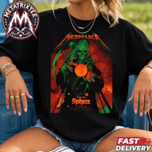Ken Taylor Poster Life Burns Faster 2026 Weekend Five Night 1 Metallica In Sphere Las Vegas On October 29 Unisex T-Shirt