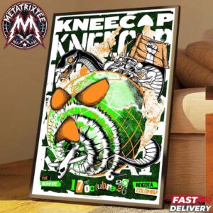 Kneecap Band Live Concert In Bogota Colombia Show Poster For The Bonfire On October 17 Fenian World Tour 2026 High-Quality Poster Canvas