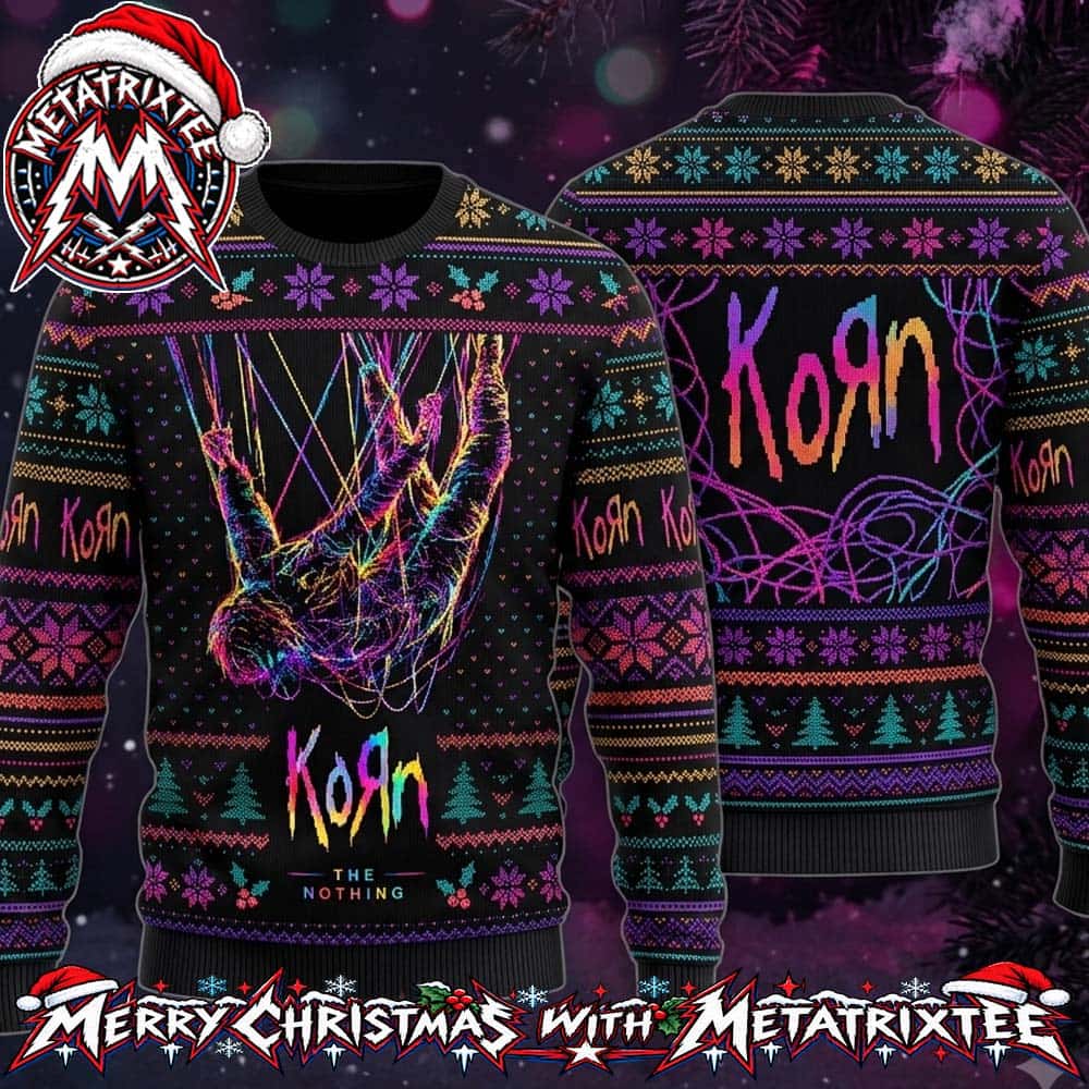 Korn Band The Nothing Album Cover XMAS Collectors Edition Ugly Christmas Sweater Korn Band The Nothing Album Cover XMAS Collectors Edition Ugly Christmas Sweater