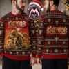 Kreator Thrash Metal Demon Krushers Of The World Red And Black Pattern 2026 Knitted Ugly Christmas Sweater