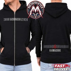 Lacuna Coil Karmacode XX 20th Anniversary 2006–2026 Exclusive Black Zip Hoodie T-Shirt