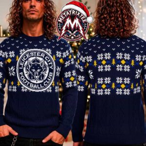 Leicester City FC Fox Head Emblem Cable Knit Holiday Ugly Christmas Sweater Gift For Holiday 2026