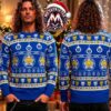 Leicester City FC Fox Mascot With Santa Hat Blue Snowflake Pattern Personalized Christmas 2026 Holiday Ugly Christmas Sweater Leicester City FC Fox Mascot With Santa Hat Blue Snowflake Pattern Personalized Christmas 2026 Holiday Ugly Christmas Sweater