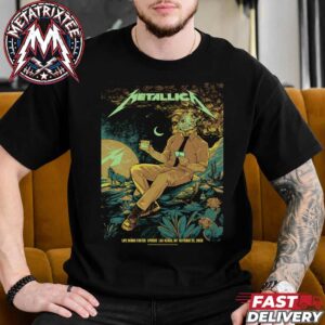 Life Burns Faster Show Night 8 Weekend Four WolfSkullJack Poster Metallica October 24th In Las Vegas Nevada Unisex T-Shirt