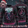 Linkin Park Hybrid Theory Band Logo Music Notes Xmas Pattern 2026 Holiday Ugly Christmas Sweater
