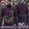 Iron Fist Merry Misfits Punk Rock Skull Pattern Black And White Holiday Christmas Xmas Ugly Christmas Sweater