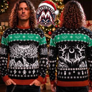 Lorna Shore Band Green Stripe Mountain Gingerbread Moon Antlers Knitted Pattern 2026 Knitted Ugly Christmas Sweater