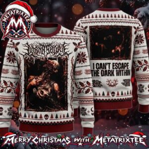 Lorna Shore Band I Cant Escape The Dark Within Tormented Figure Graphic Print 2026 Knitted Ugly Christmas Sweater