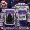 Lorna Shore Deathcore Band Crossed Knives Crescent Moon Antlers Pattern 2026 Knitted Ugly Christmas Sweater