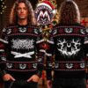 Lorna Shore Dark Knight Sword Death Can Take Me Purple Gothic XMAS Collectors Edition Ugly Christmas Sweater