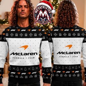 McLaren Formula 1 Team Christmas Tree Snowflake McLaren Logo Patterns Gift For Fan Knitted Ugly Christmas Sweater
