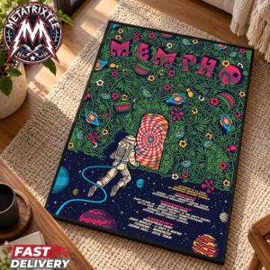 Mempho Music Festival 2026 Status Serigraph Natural Poster October 9-11 2026 At the Radians Amphitheater at Memphis Botanic Garden In Memphis TN Poster Canvas