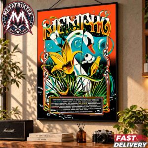 Mempho Music Festival 2026 Three Night Poster For the Radians Amphitheater at Memphis Botanic Garden In Memphis TN On October 9-11 2026 Poster Canvas