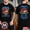 Metallica Horned Demon Skull Cross Logo Tee For Life Burns Faster Sphere Las Vegas 2026 2027  Two Sided Heavy Metal Band T Shirt