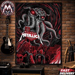 Metallica Life Burns Faster Night One Poster By Landon Armstrong Show Of 24 At Sphere Las Vegas NV On October 1st 2026 Premium Poster Canvas