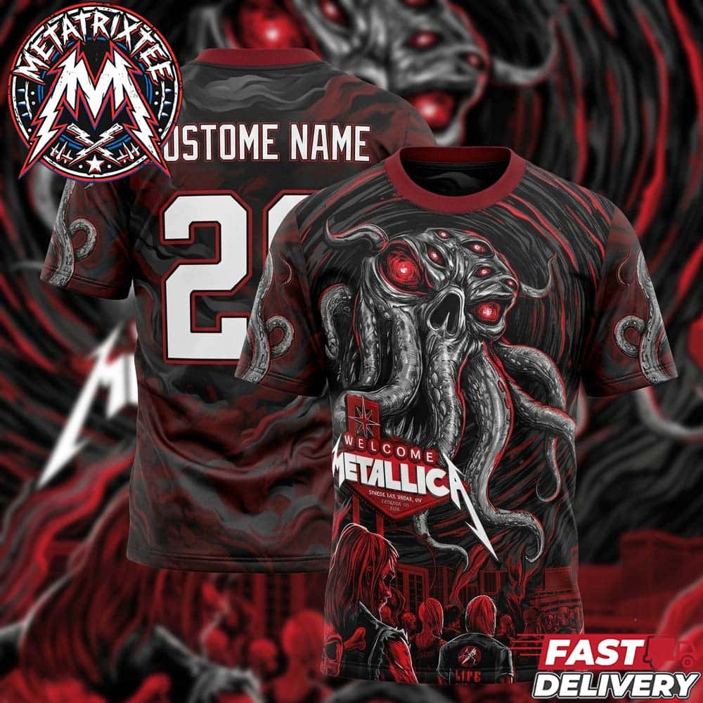 Metallica Life Burns Faster Night One Poster By Landon Armstrong Show Of 24 At Sphere Las Vegas NV On October 1st 2026 Shirt Football Jersey Metallica Life Burns Faster Night One Poster By Landon Armstrong Show Of 24 At Sphere Las Vegas NV On October 1st 2026 Shirt Football Jersey