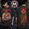 Metallica Life Burns Faster Sphere Las Vegas Concert Tour Dates 2026 2027 Hooded Skull Grim Reaper Two Sided Heavy Metal Band Washed T-Shirt