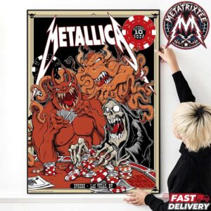 Metallica Our Fourth Life Burns Faster Gig Poster Tonight Art By Squindo From Sphere Las Vegas NV On October 10 2026 Premium Poster Canvas