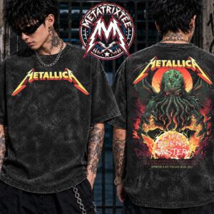 Metallica Sphere Las Vegas 2026-2027 The Call of Ktulu Poster For 24 Shows Life Burns Faster Start On October 1 And 3 To March 11 And 13 Washed T-Shirt