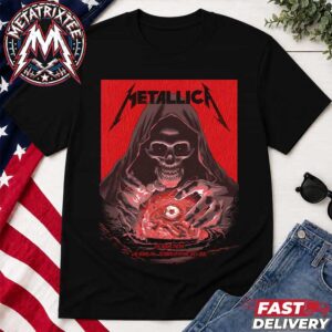 Metallica Weekend Five Pop Up Poster By Pedro Correa Life Burns Faster 2026 Two Night For October 29th And 31st In Sphere Las Vegas Unisex T-Shirt