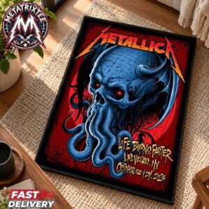 Metallica Weekend Four Life Burns Faster Pop-up Event Poster Art By Maxx242 For October 22nd And 24th In Las Vegas Nevada Gallery-Style Poster Canvas