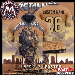 Metallica Weekend Two Life Burns Faster Pop-Up Poster For October 8th And 10th At Sphere Las Vegas NV Shirt Football Jersey