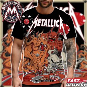 Metallica Weekend Two Night One Poster By Squindo Life Burns Faster For At Sphere Las Vegas On October 8 2026 All Over Print T-Shirt