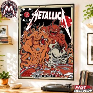 Metallica Weekend Two Night One Poster By Squindo Life Burns Faster For At Sphere Las Vegas On October 8 2026 Gallery-Style Poster Canvas