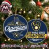 Milwaukee Brewers 2026 World Series Champions Trophy Logo Tree Decoration Holiday Christmas Ornament