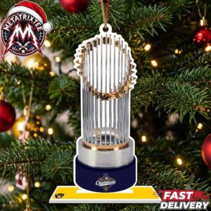 Milwaukee Brewers MLB World Series Trophy Champions Personalized Christmas 2026 Tree Decoration Holiday Christmas Ornament