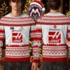Mitsubishi Motors Ralliart Sparco Racing Red And Grey Snowflake Pattern 2026 Knitted Ugly Christmas Sweater